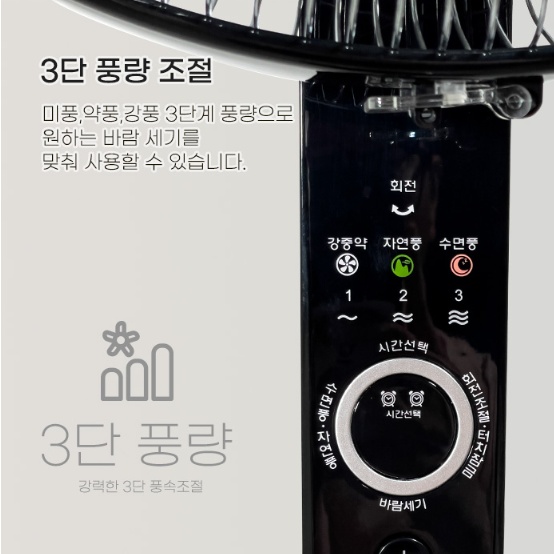 헬스장 키큰선풍기 40cm 식당 업소용 리모컨 타이머 스탠드선풍기 이미지 7
