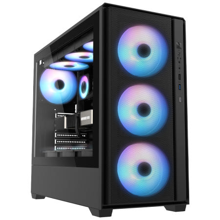 3RSYS R407 세븐팬 데스크탑 PC케이스 블랙