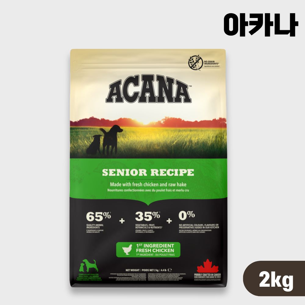 [+N포인트] 아카나 독 강아지사료 개사료 시니어, 2kg, 1개 - 상품 이미지