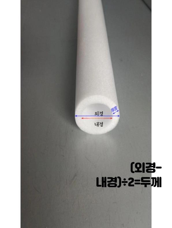 도넛백업 스치로폼 원통형 막대 완충제 보호 녹색 외경 20mm 내경 10mm 10미터 - 상세 이미지 2
