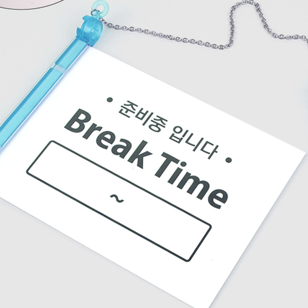 가게문앞문패형안내표지판 입간판걸이형브레이크타임안내판 매장입구양면형준비중표지판 소 - 상세 이미지 2