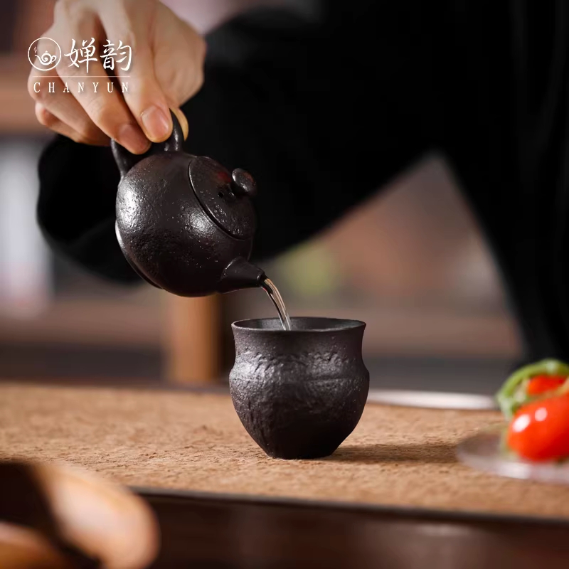 다도 주물주전자 고급 빈티지 주철 티포트 차주전자 70ml 주전자 - 상세 이미지 5