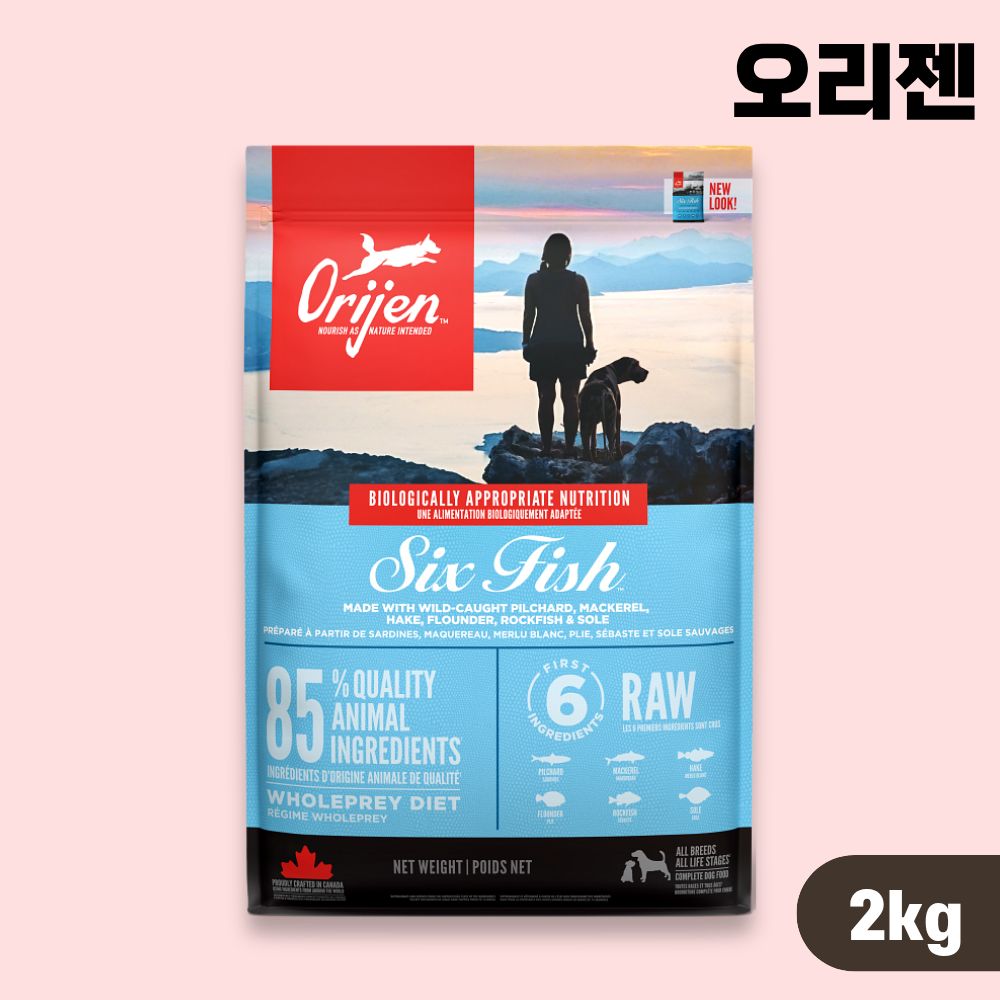 [+N포인트] 오리젠 독 강아지사료 식스피쉬, 2kg, 1개 - 상품 이미지
