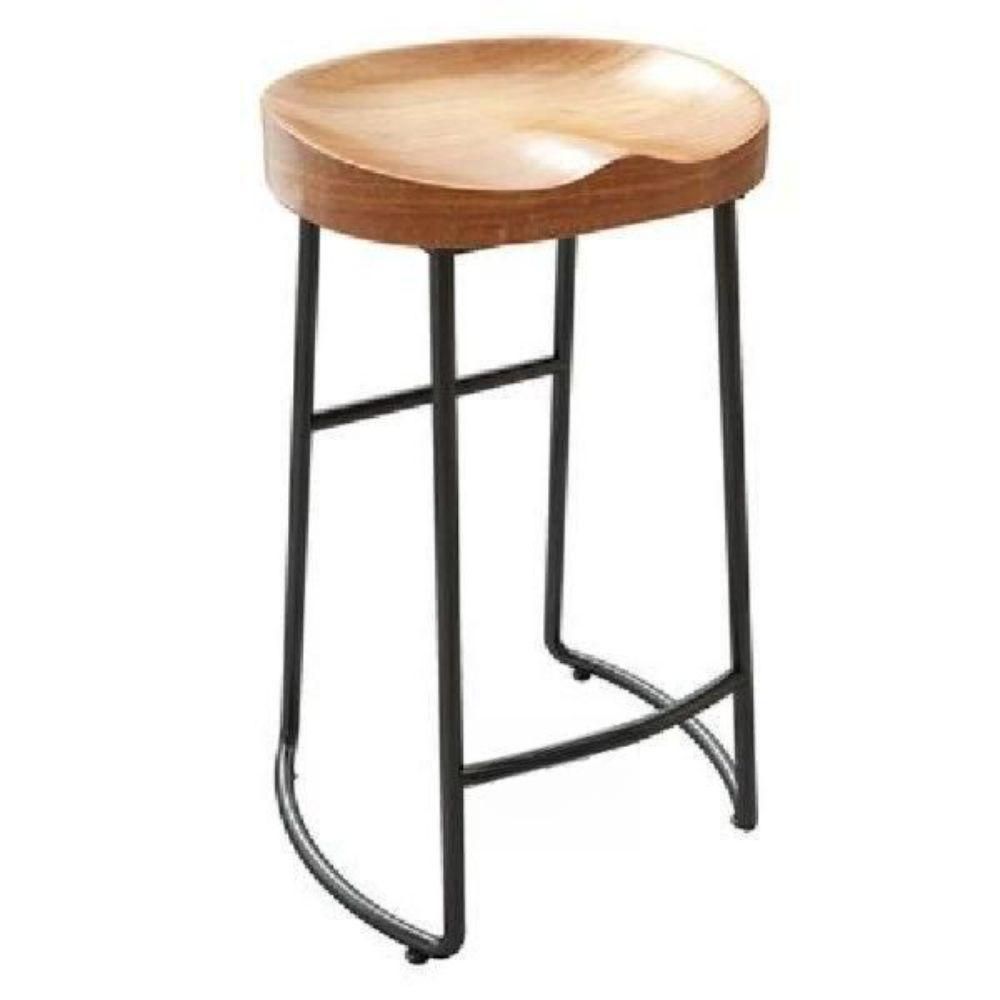 홈바의자 등받이없는 스툴 북유럽 인테리어 바체어 카페 원목 바텐 45cm 높이 - 상품 이미지