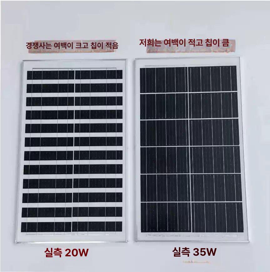 태양광 야외등 고출력 방수 정원등 실내외 초고휘도 분리형 가로등 알루미늄 25W 500W - 상세 이미지 4