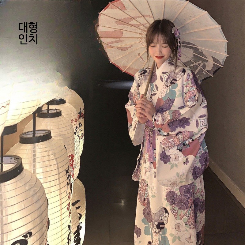 일본 전통의상 유카타 축제 일본전통의상 남성 개량 여성유카타 - 상세 이미지 2