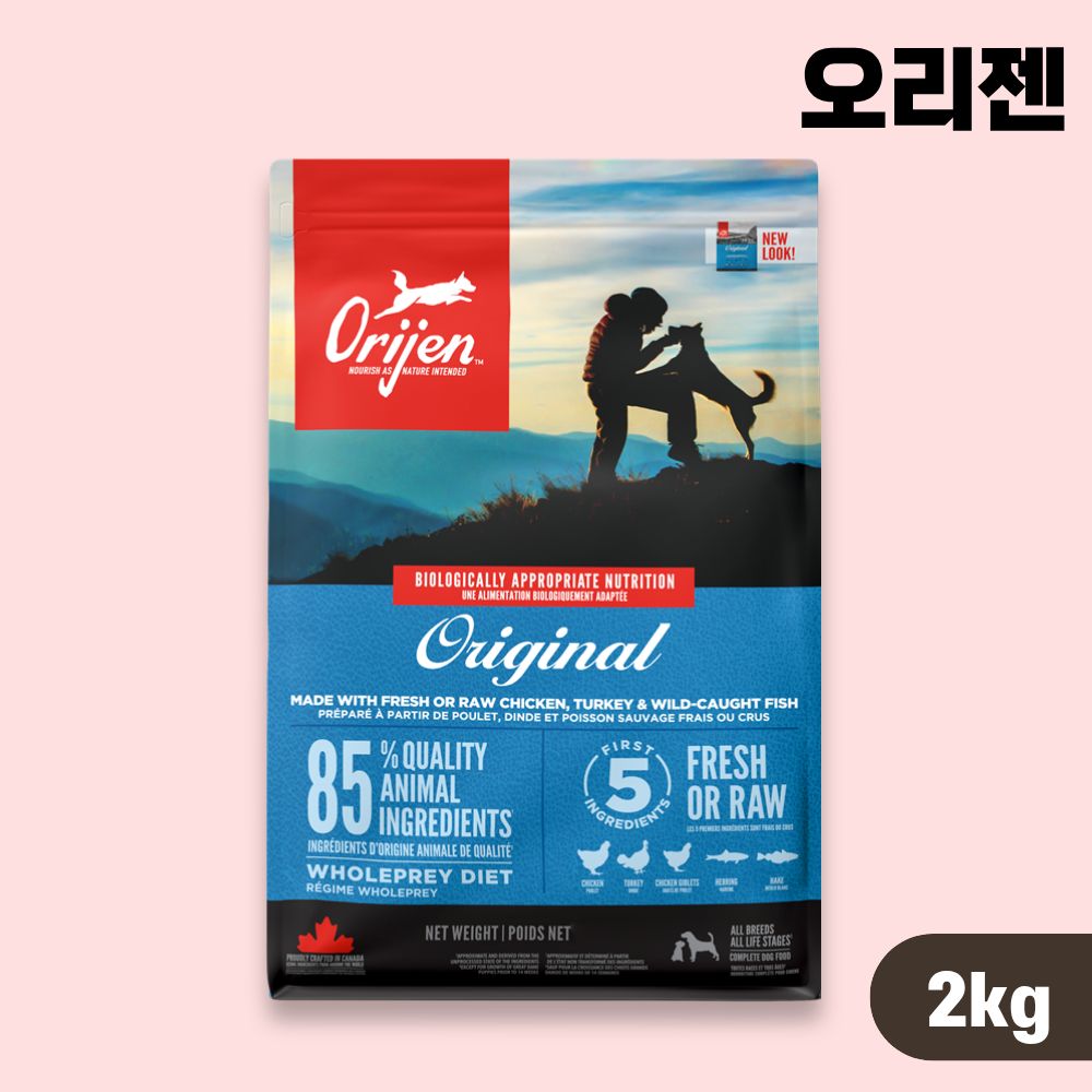 [+N포인트] 오리젠 독 강아지사료 오리지널, 2kg, 1개 - 상품 이미지
