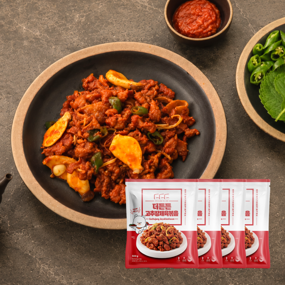 고추장 제육볶음 레시피 돼지고기두루치기 삼겹살 불고기 제육덮밥 500g, 4개 - 상품 이미지