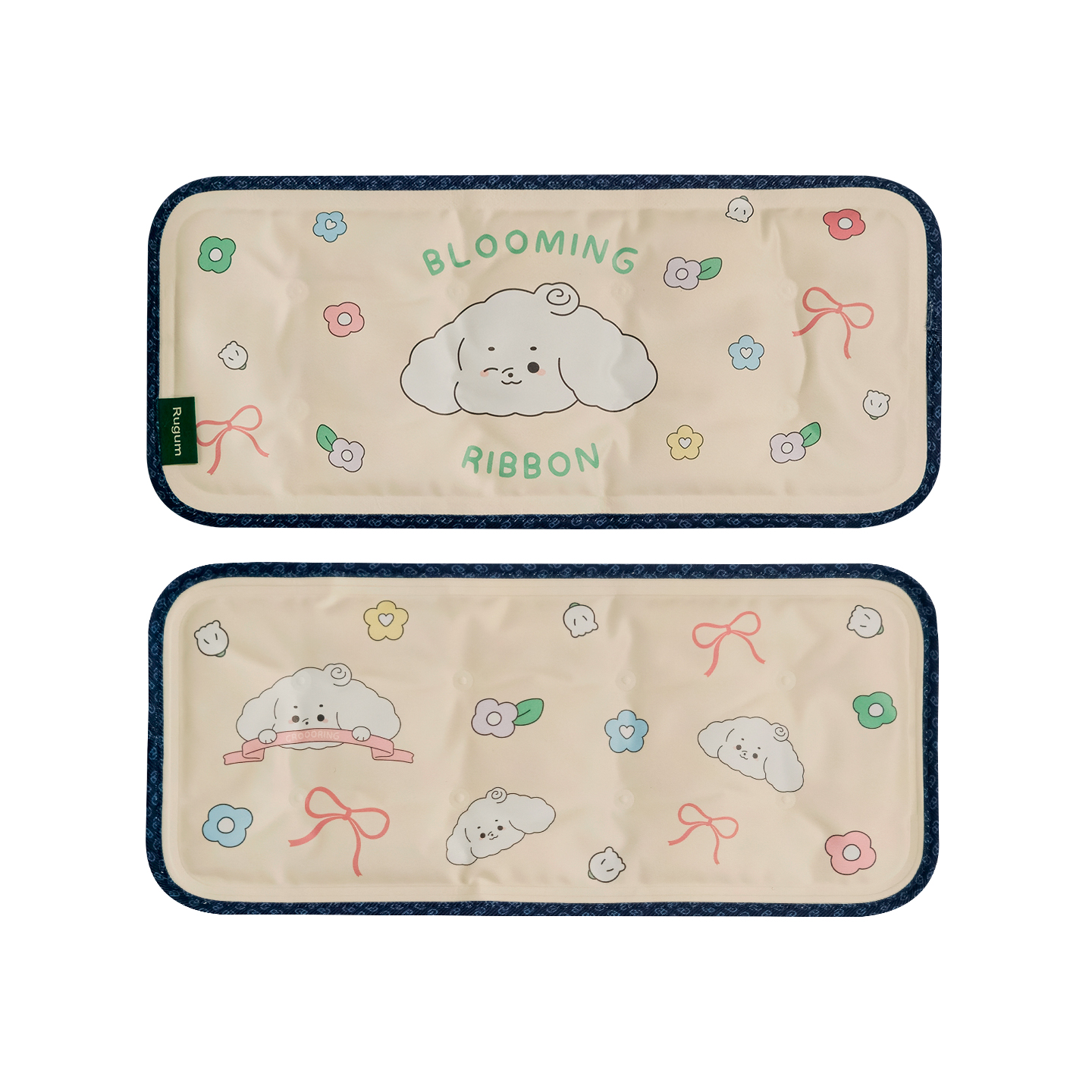 미니 쿨매트 11종 반려동물 여름 아이스 쿨링 냉감 패드 시원한 방석 블루밍리본, 36x16cm - 상품 이미지
