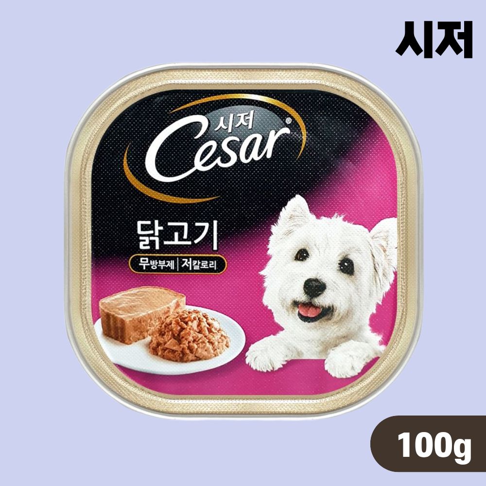 강아지 시저캔 습식 주식캔 통조림 닭고기, 100g, 1개 - 상품 이미지