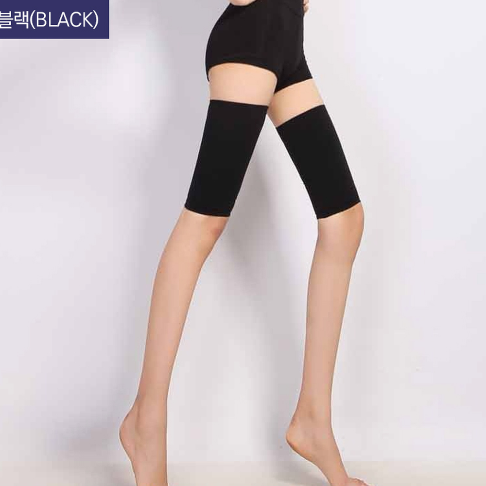 블랙다리붓기압박밴드 슬림핏라인관리허벅지밴드 탄탄압박하체관리수면스타킹 - 상세 이미지 3