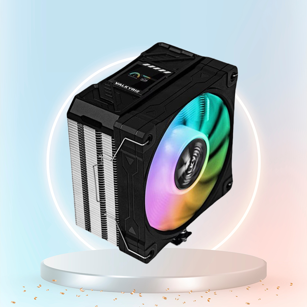 발키리 AL125 LCD ARGB 싱글타워 공랭 CPU 쿨러 블랙 - 상품 이미지