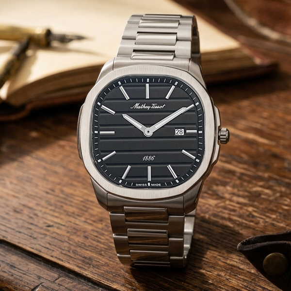 스위스 메티티솟 H413AN 메탈밴드 남자시계 - 상세 이미지 5