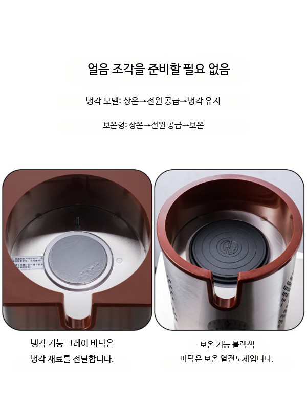 냉음료 디스펜서 1구 식당 자동 냉각 호텔 카페 주스 6L/가열/원형 베이스 - 상세 이미지 3