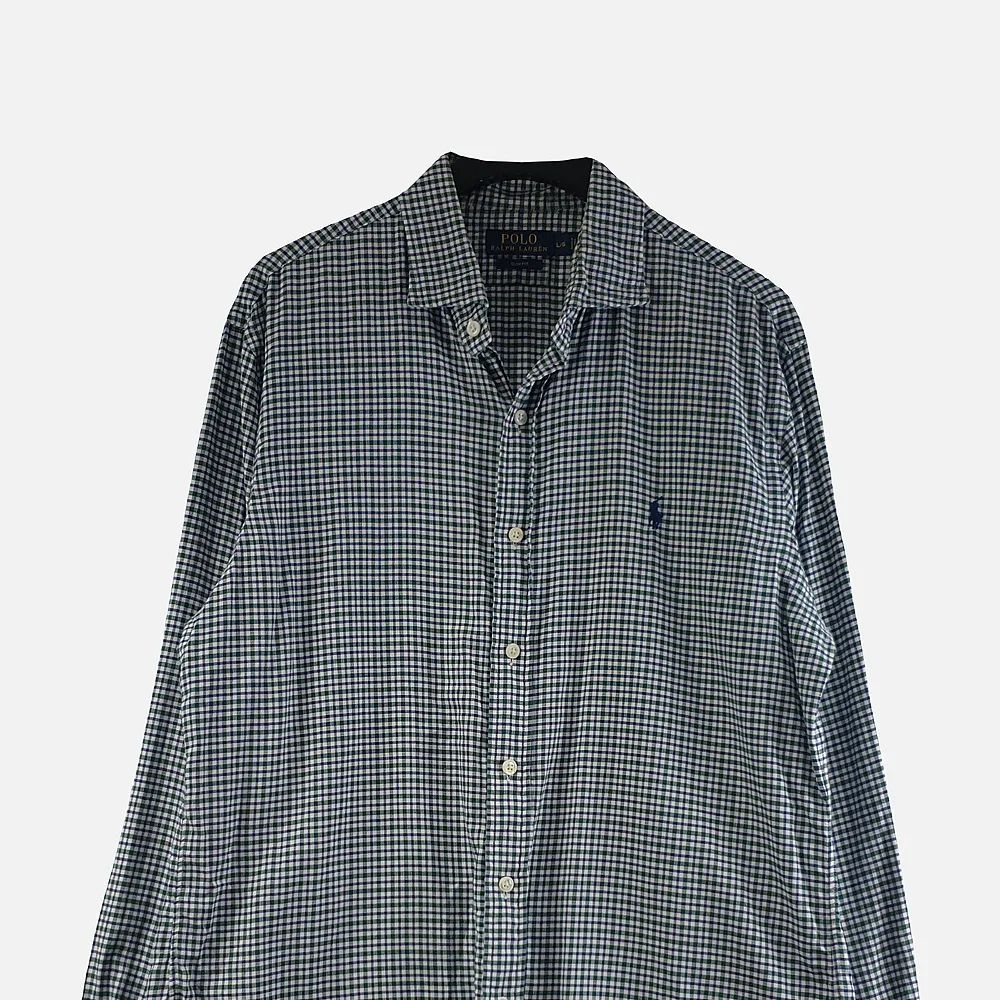 폴로랄프로렌 블루 남자 체크 셔츠 L N6925 - 상세 이미지 3