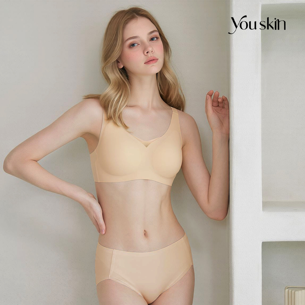 유스킨 노와이어 메쉬 보정 심리스 무봉제 여성속옷 브라팬티세트 5+5 10종 이미지 6