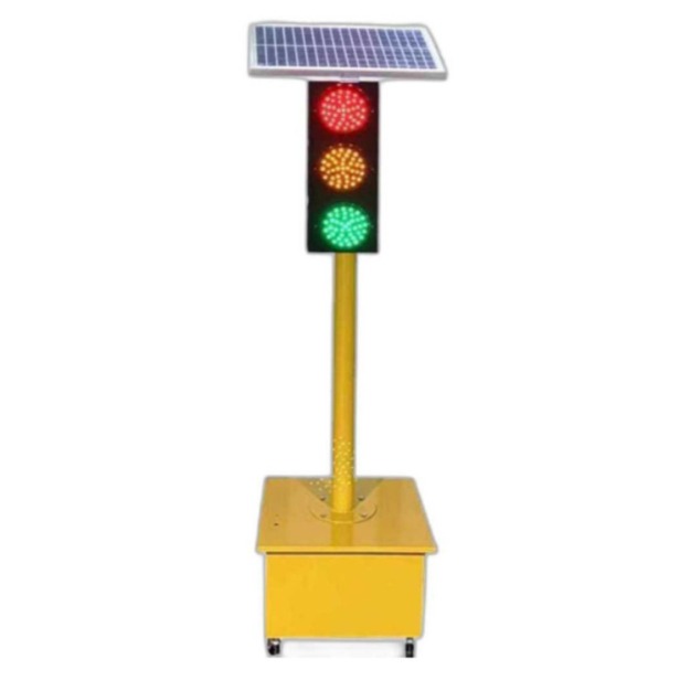 이동식 신호등 태양광 경고등 태양열 LED 공사장 스탠드 30W - 상품 이미지