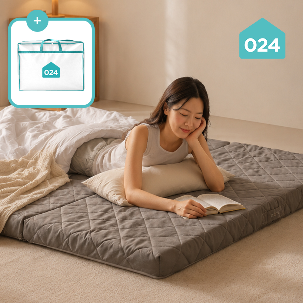 024홈 미니멀 단단한 손잡이 3단 접이식 토퍼 매트리스 8cm 멀티싱글