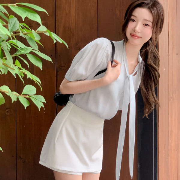아뜨랑스 트렌드데이 타이 블라우스 bs8632