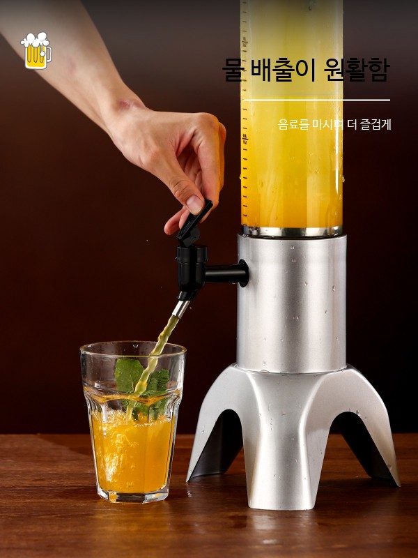 맥주 디스펜서 타워 과일 음료 쏘맥제조 3L 아이스바 미포함/거름망포함 옵션F - 상세 이미지 5