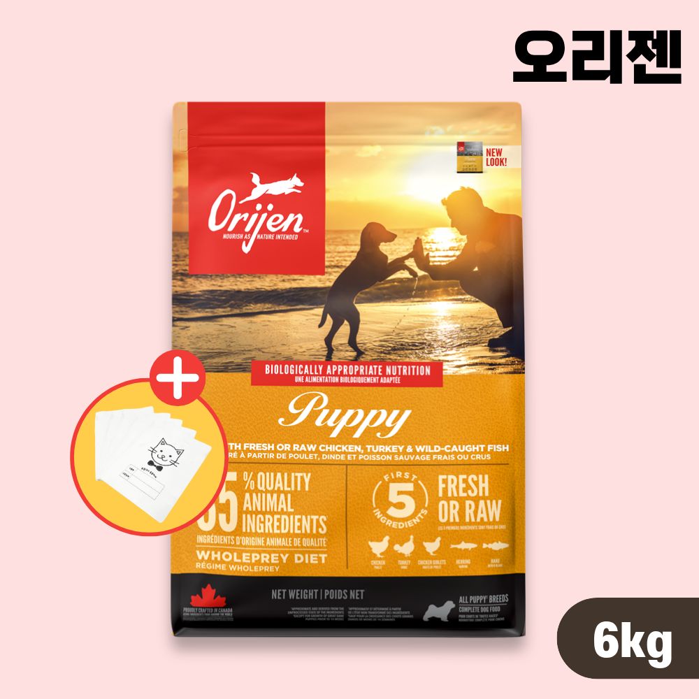 [+소분팩] 오리젠 독 강아지사료 퍼피, 6kg, 1개 - 상품 이미지
