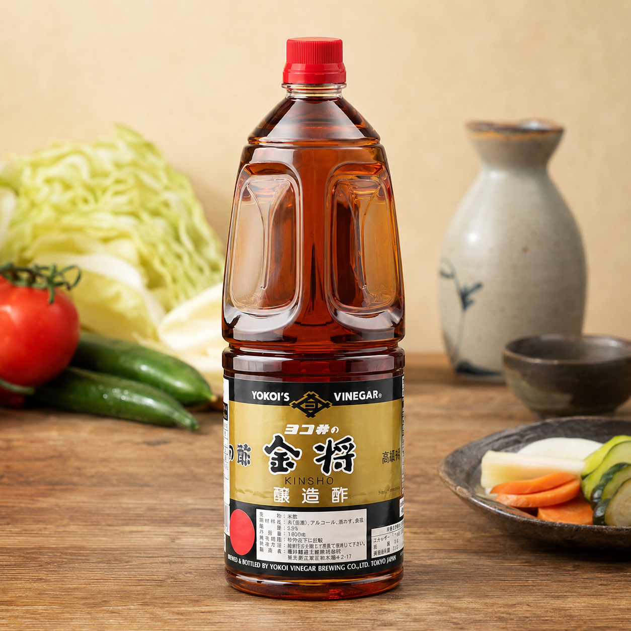 킨쇼 쌀식초 1.8L 요코이 일본 고급 금장 양조 발효 식초 - 상품 이미지