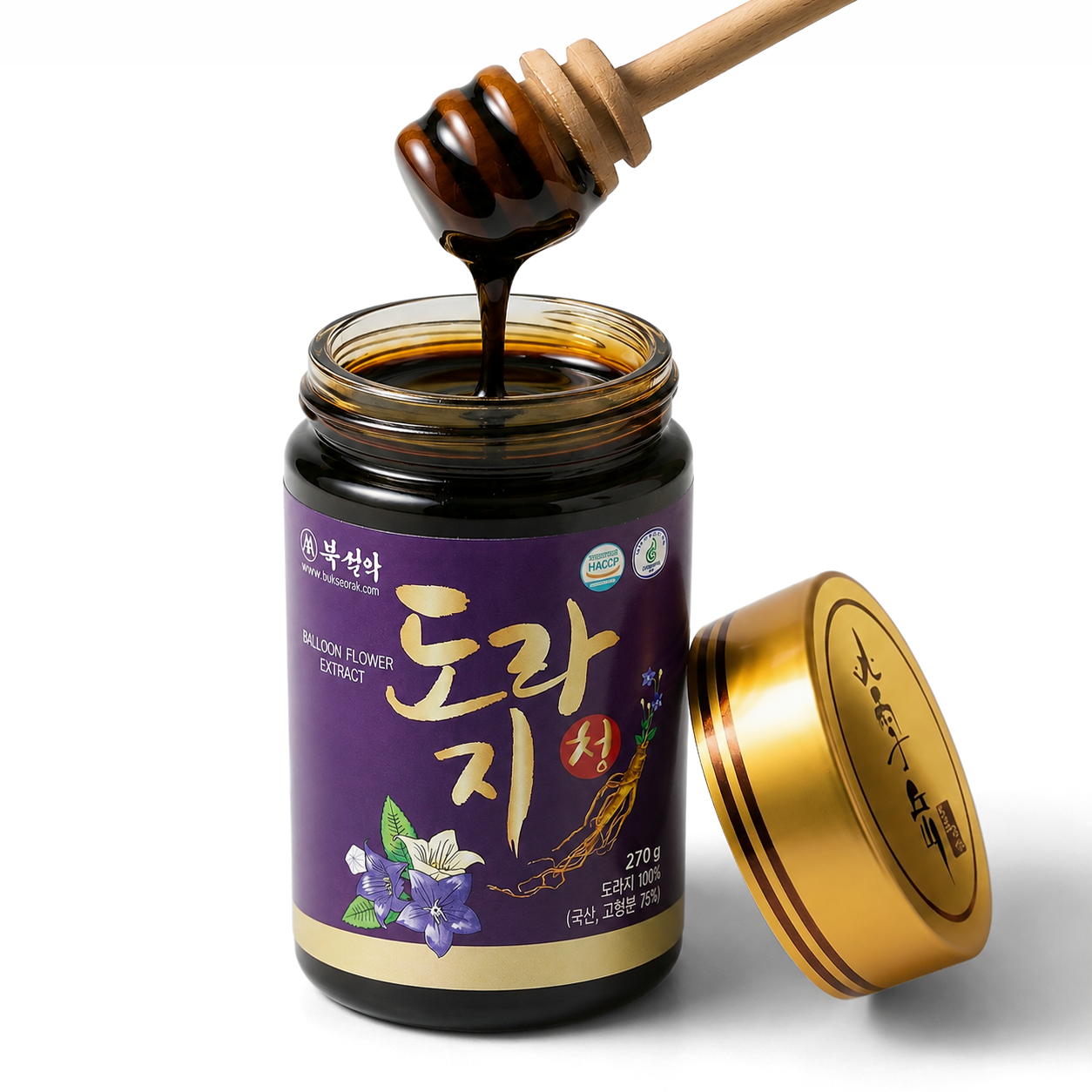 [북설악] 국내산 무설탕 3년근 약도라지를 고농축한 도라지청 270g, 1개 - 상세 이미지 2