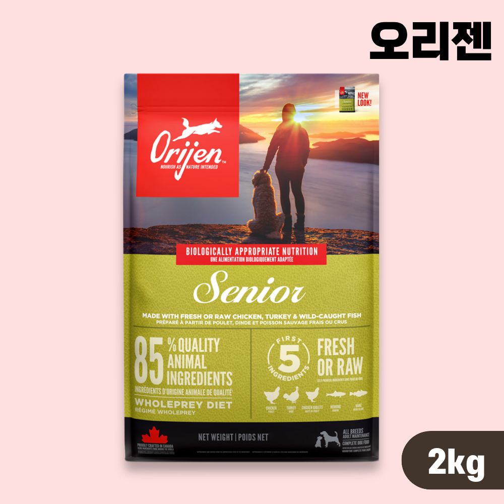 [+N포인트] 오리젠 독 강아지사료 시니어, 2kg, 1개 - 상품 이미지