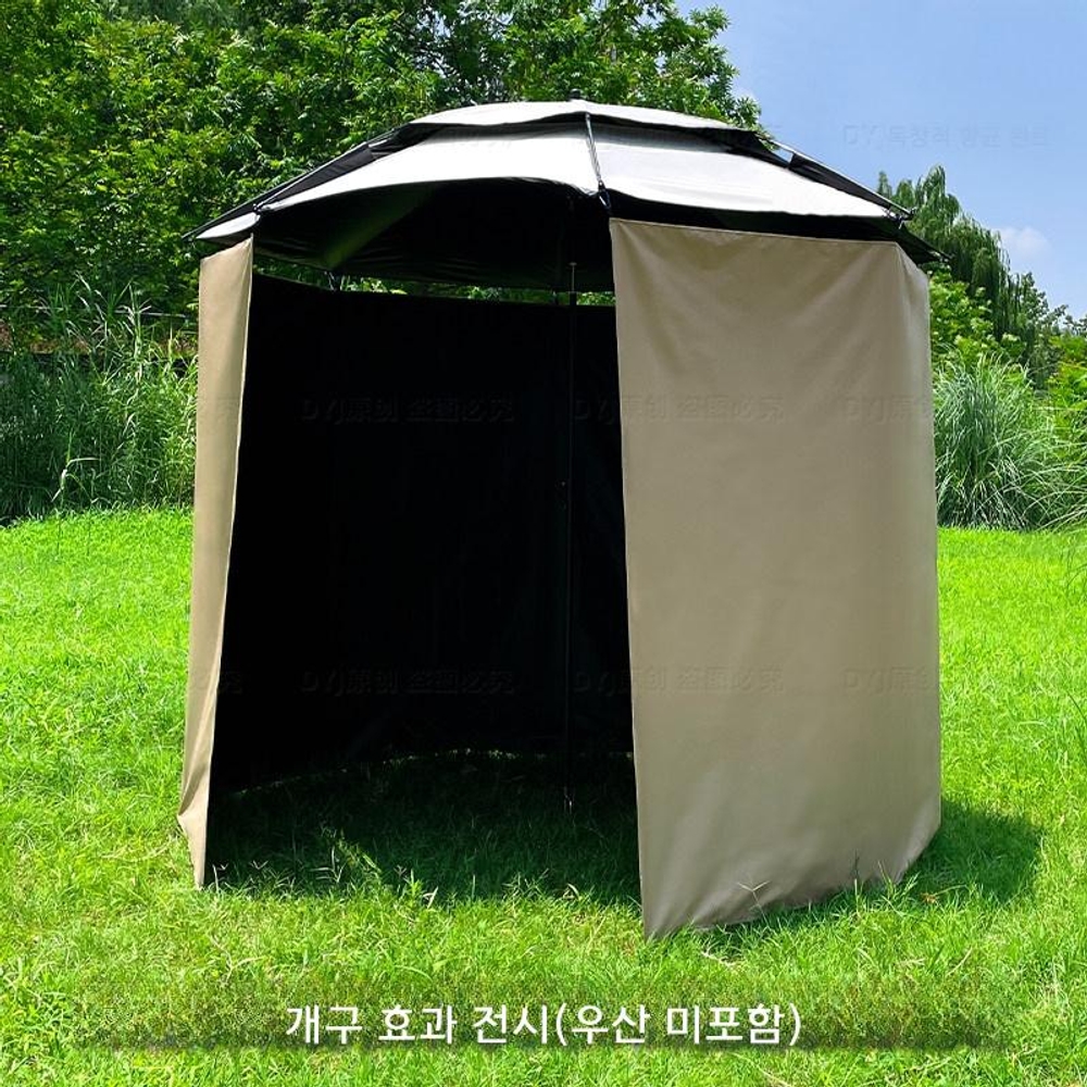캠핑 낚시용 파라솔 가림막 방수 방풍 햇빛차단 가리개 그늘막 고리형 4.2m 오픈형 카키