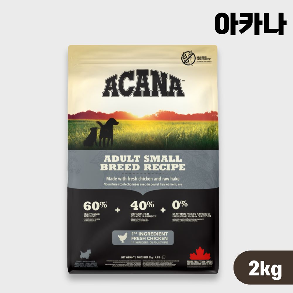 [+N포인트] 아카나 독 강아지사료 개사료 어덜트 스몰브리드, 2kg, 1개 - 상품 이미지