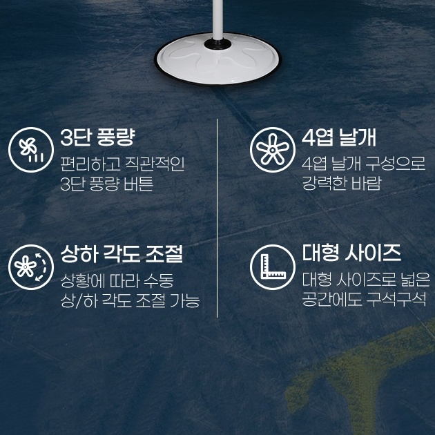대형 공업용 선풍기 76cm 공장 물류창고 작업장 키큰 스탠드선풍기 이미지 7