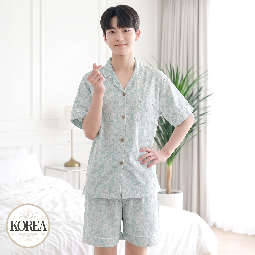 모달 남아 학생 잠옷 파자마 청소년 고학년 주니어 세트 26S477 포피아J - 상품 이미지