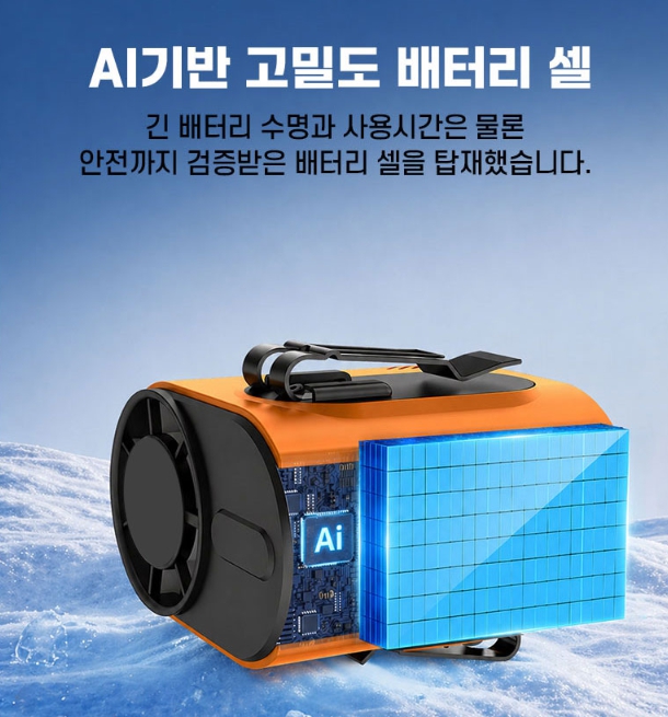 무선 충전 허리 바디 선풍기 후레쉬 미니 휴대용 손풍기 걸이 넥밴드 냉각 현장 캠핑 - 상세 이미지 4