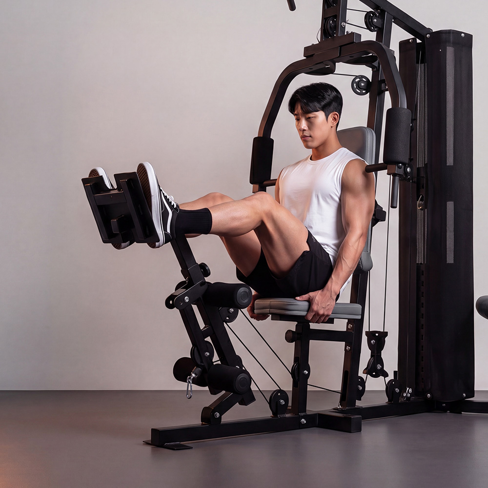 이고진 멀티 홈짐 EX006A 레그프레스 68kg 블럭 랫풀다운 헬스머신 웨이트 운동기구 - 상세 이미지 4