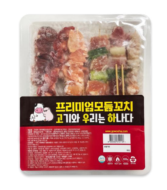 캠핑 닭꼬치 모듬꼬치 800g (24꼬치) 염통 닭껍질 순살 파닭 은행 마늘 - 상세 이미지 5