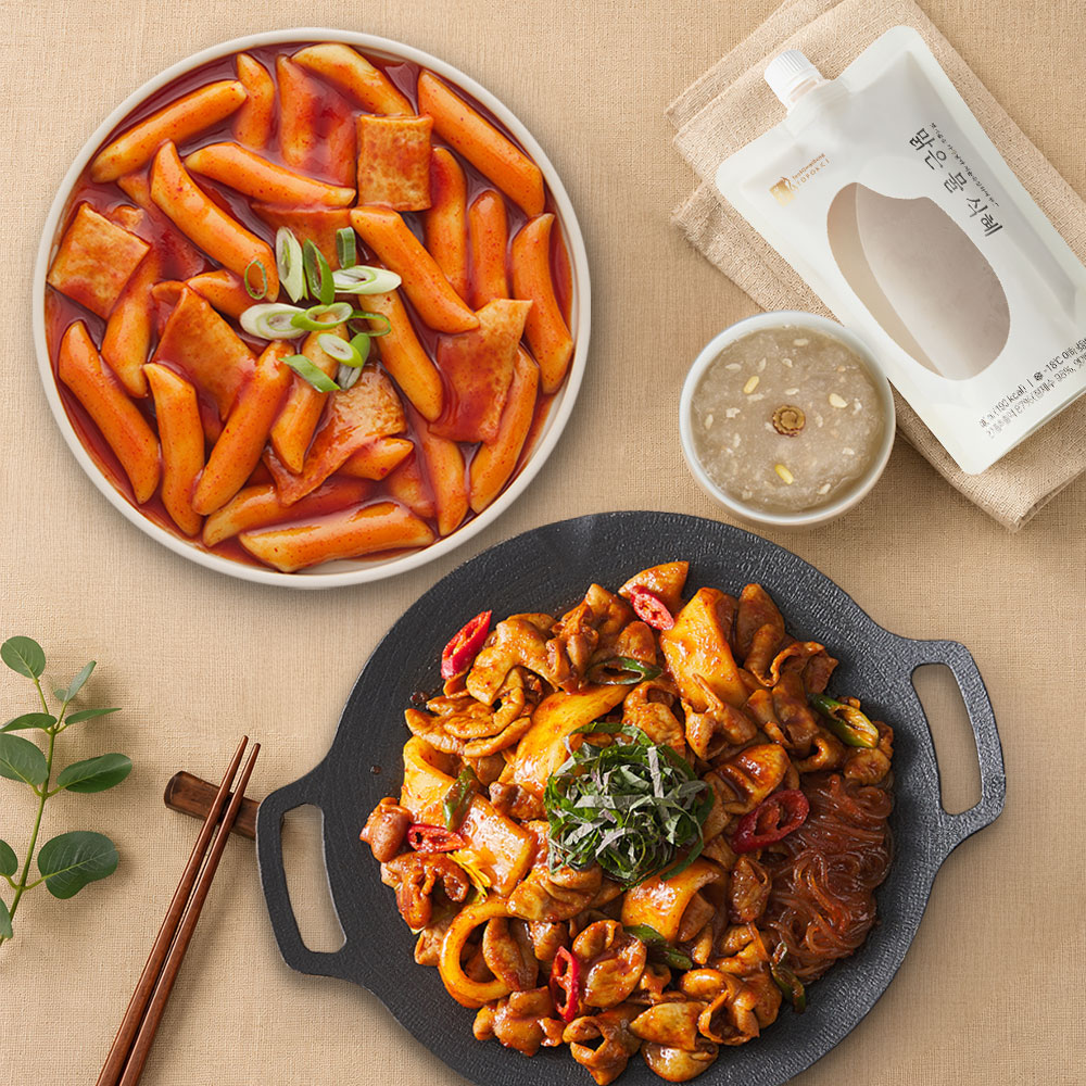 석관동떡볶이 무지개 패키지 7가지맛 떡볶이 오리지날 국물 치즈 로제 마늘 기름 다양한맛 - 상세 이미지 4