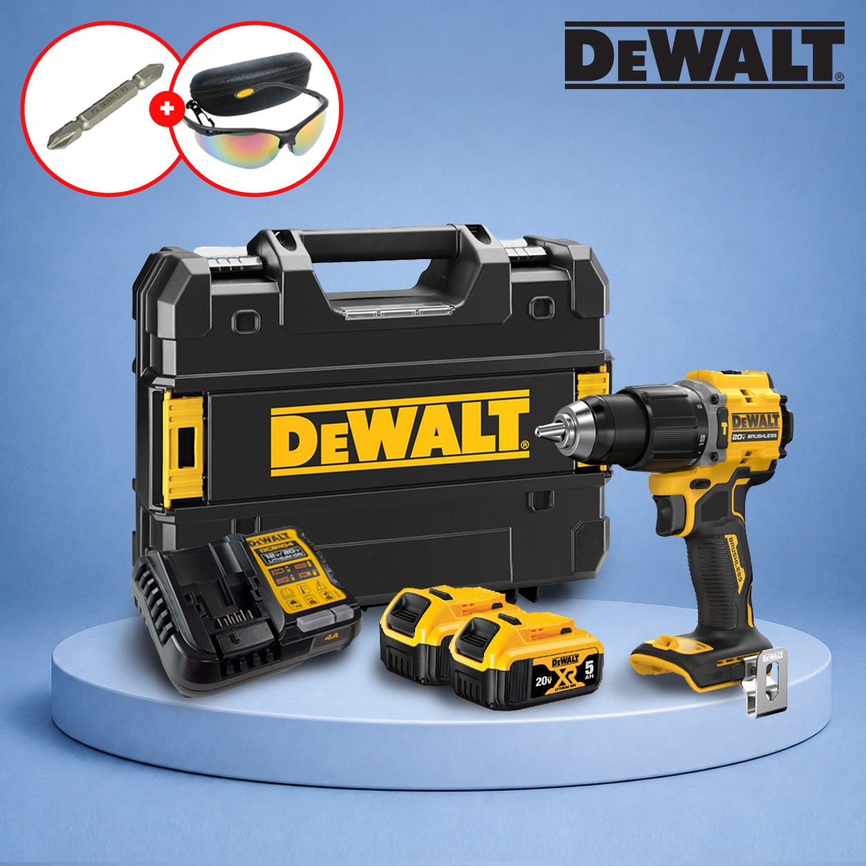 디월트 DCD799P2T 고성능 20V MAX 햄머드릴 듀얼팩 에디션