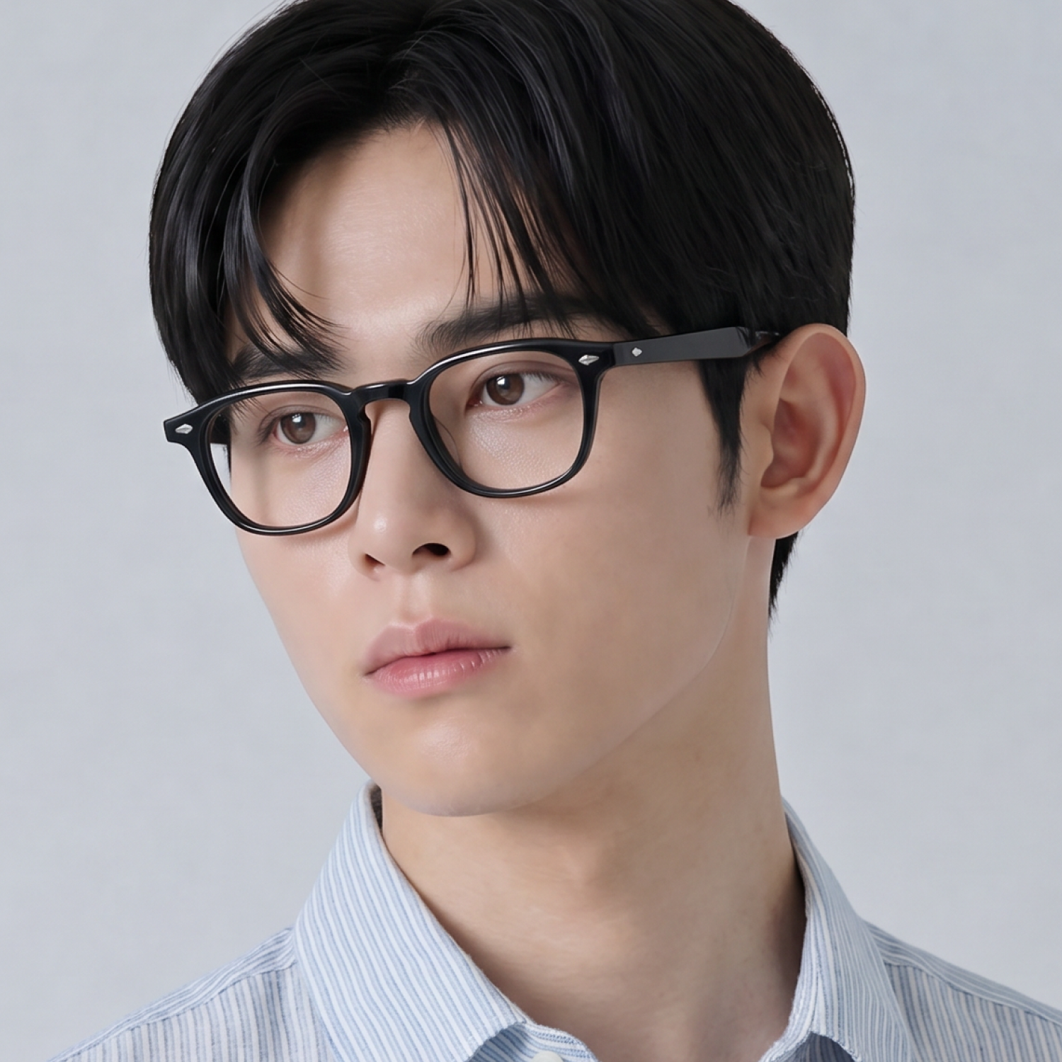 [슈퍼적립] 애쉬컴팩트 안경 타르 씬 48 51 블랙 브라운 아넬형 오버사이즈 대두 안경테 - 상세 이미지 2