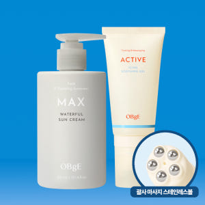 오브제 맥스 워터풀 선크림 + 액티브 아이싱 수딩젤 2종 세트 / 남성용... 솔직 후기 | 피부 타입별 분석 - 상품 이미지 1
