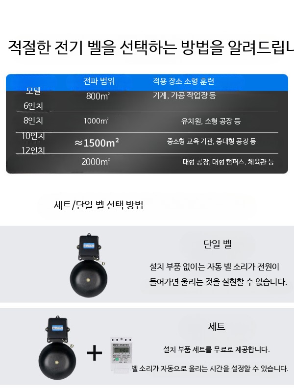 타임벨 공장 6인치 복싱 종료시간 12인치 타임종 - 상세 이미지 5