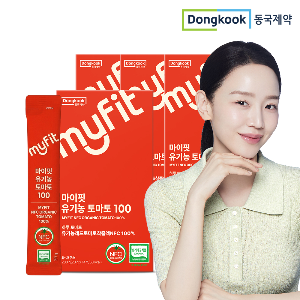 [2+2] 동국제약 마이핏 유기농 토마토 NFC 착즙 스틱 스페인산 4박스 라이코펜 베타카로틴 - 상품 이미지
