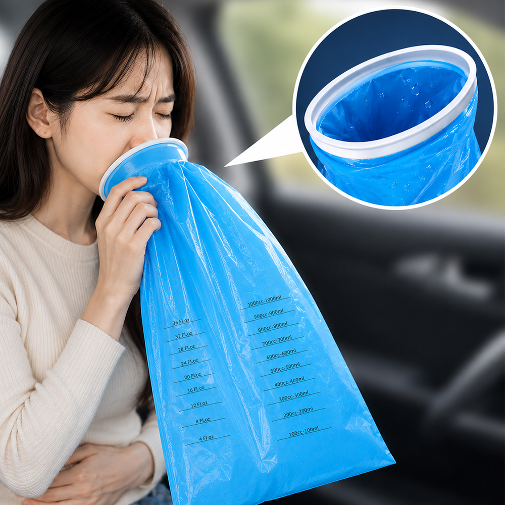 비상용 구토봉투 5p 대용량 오바이트 멀미 비닐 봉지 - 상품 이미지