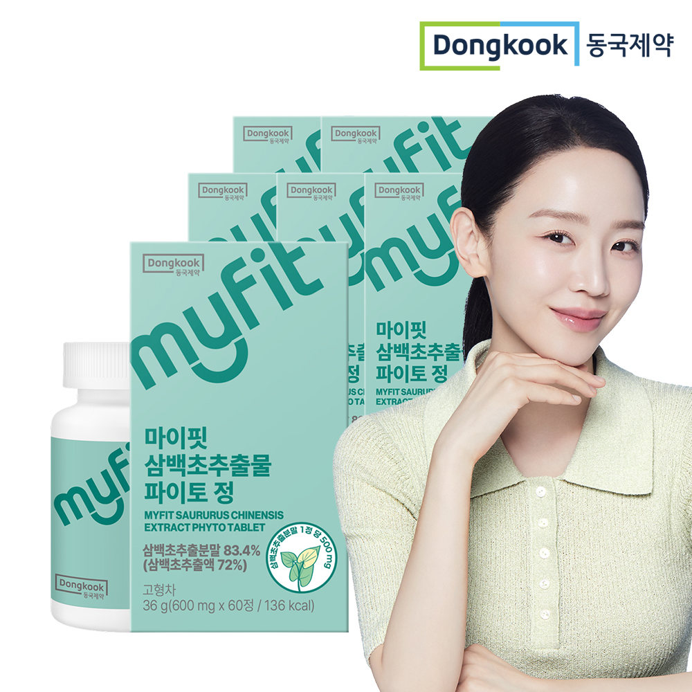 동국제약 마이핏 국내산 삼백초추출물 100% 파이토 정 60정, 6개 - 상품 이미지