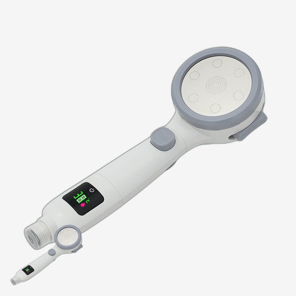 온오프버튼 욕실용 필터샤워기 불순물제거 화장실용 샤워헤드 LED온도 수압강화 3단계여과