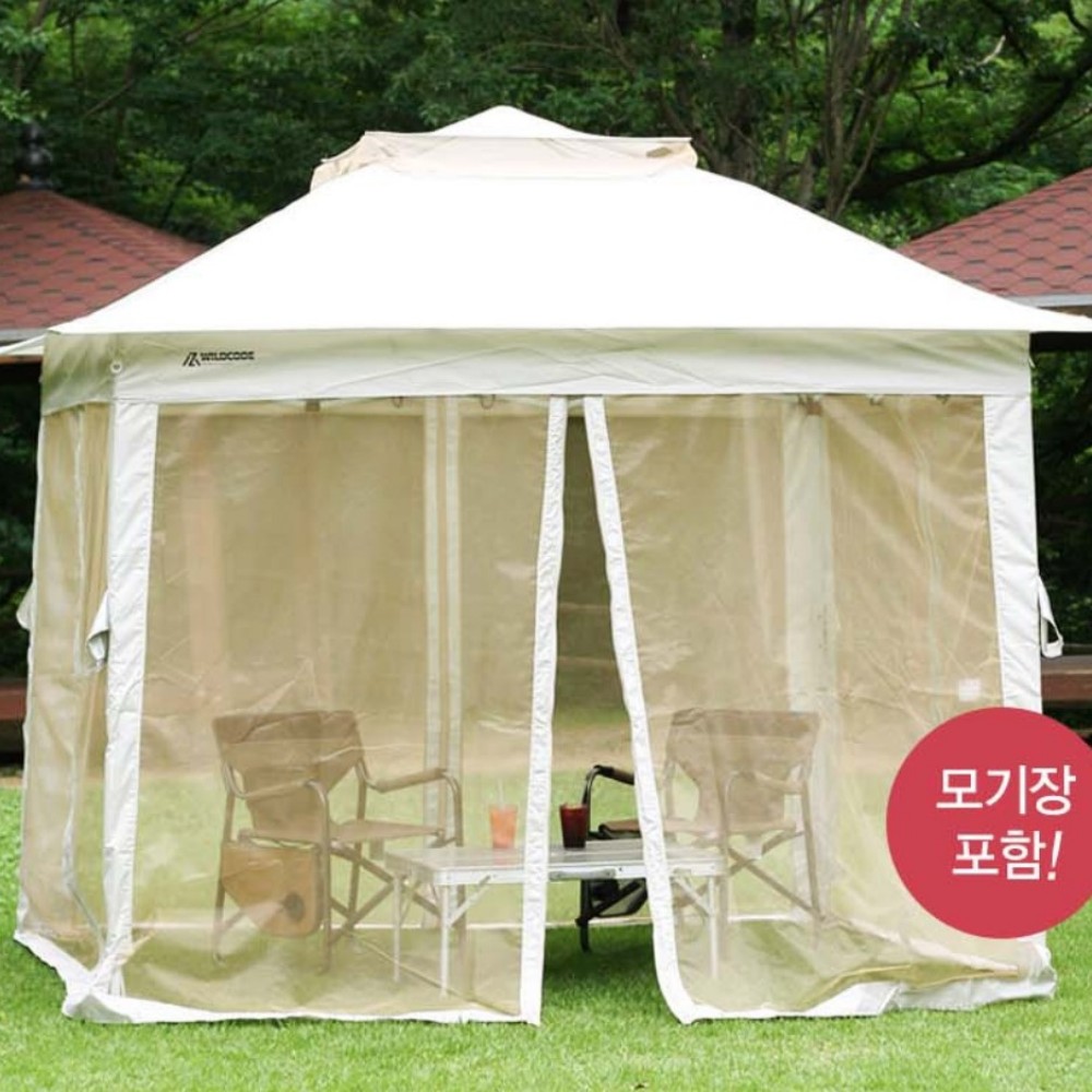 캐노피 천막 몽골텐트 차광막 그늘막 방수 접이식 자바라 야외 이동식 모기장 - 상세 이미지 3