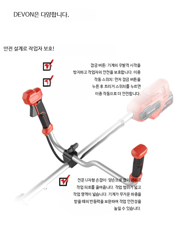 전동 잔디깎이 가정용 무선 충전식 다기능 소형 제초기 정원 관리기 잡초 제거기 휴대용 예초기 4822 4.0Ah 단일 배터리 고속 충전 - 상세 이미지 3