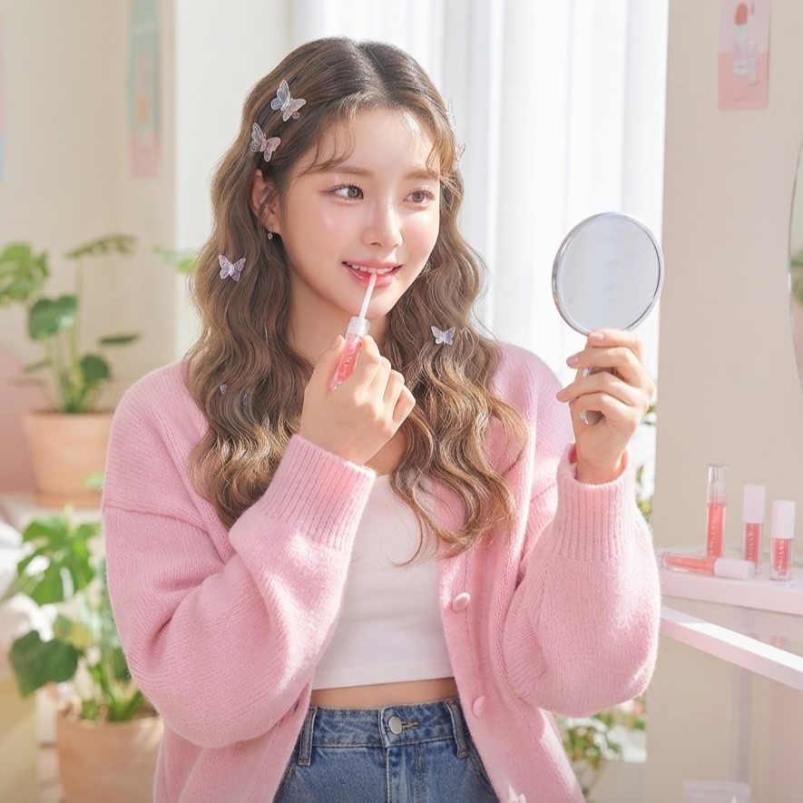 나틴다 입술보습 샤이닝 코팅 립글로즈 4ml 6종 식물성오일 입술볼륨감 - 상품 이미지
