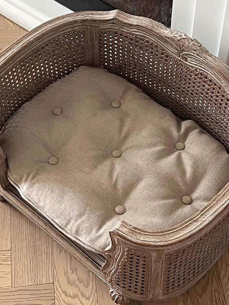 강아지침대 반려동물 소파베드 베드 애견 원목 빈티지컬러 60x45x36cm - 상세 이미지 5