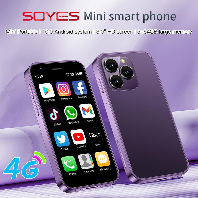 XS16 미니 스마트폰 4G HD 대용량 메모리 64G EU 유럽 표준 블랙 상품 이미지