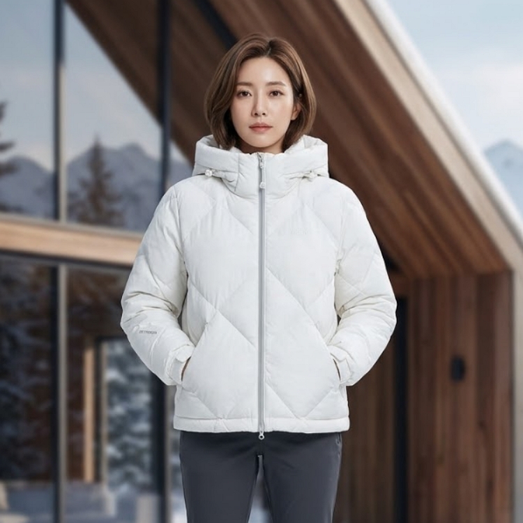 네파 여자 겨울 아웃도어룩 패커블 에어 써밋 구스다운 패딩점퍼 - 상품 이미지